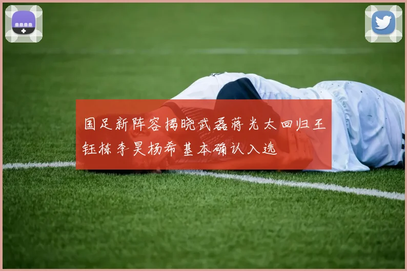 国足新阵容揭晓武磊蒋光太回归王钰栋李昊杨希基本确认入选